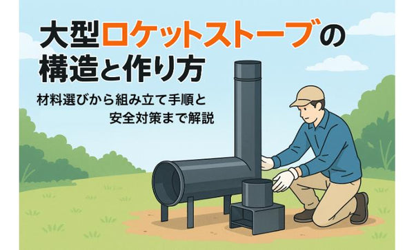 大型ロケットストーブの構造と作り方｜材料選びから組み立て手順と安全