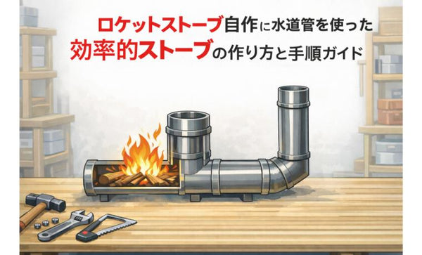 ロケットストーブ自作に水道管を使った効率的ストーブの作り方と手順