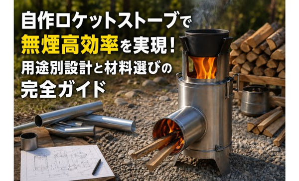 自作ロケットストーブ　simple stove(b) 一体型 自作ロケットストーブで無煙高効率を実現！用途別設計と材料選びの完全